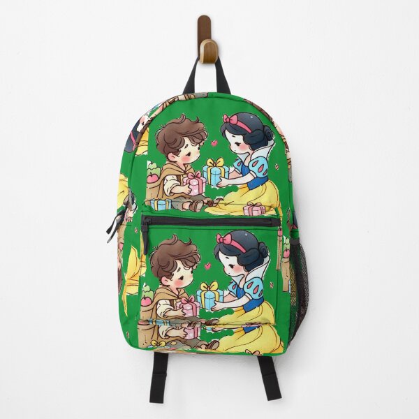 Item preview, Snow White Sharing Gifts with a Poor Child - Cute Minimalist Art, designed and sold by PaintMeWorld.