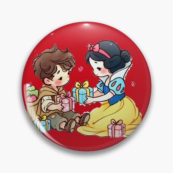 Item preview, Snow White Sharing Gifts with a Poor Child - Cute Minimalist Art,   designed and sold by PaintMeWorld.