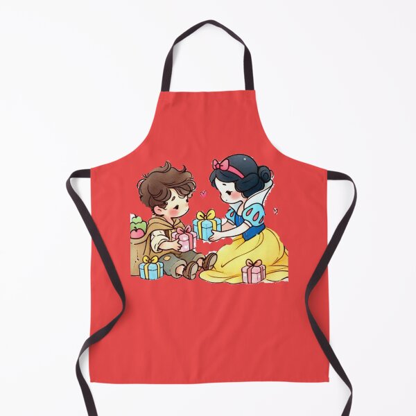 Item preview, Snow White Sharing Gifts with a Poor Child - Cute Minimalist Art, designed and sold by PaintMeWorld.