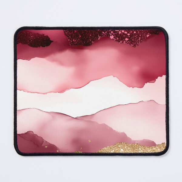 Item preview, Elegant Burgundy and Pink Watercolor With Gold Glitter designed and sold by GoldenTealArts.