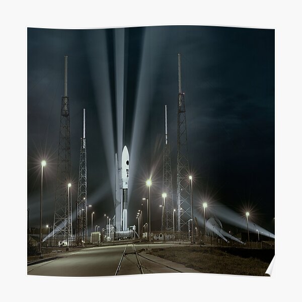 "Why do Rockets Launch at Night" Poster by ArtOLena Redbubble
