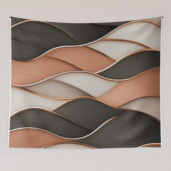 Item preview, Abstract Wavy Pattern in Shades of Brown designed and sold by GoldenTealArts.