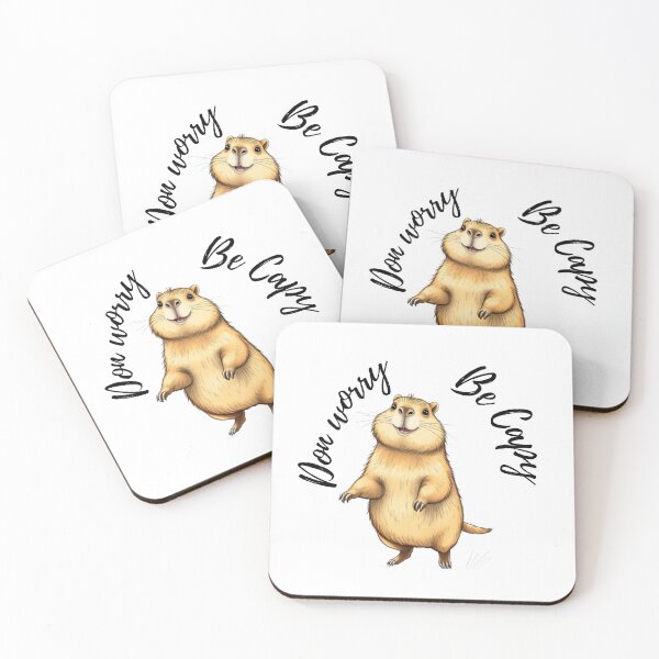 Item preview, tender design capybara cheerful perfect gift for teenagers women and men adults phrase don't worry be capy designed and sold by Kikimarketplace.