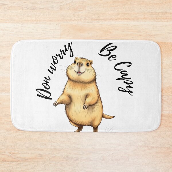 Item preview, tender design capybara cheerful perfect gift for teenagers women and men adults phrase don't worry be capy designed and sold by Kikimarketplace.