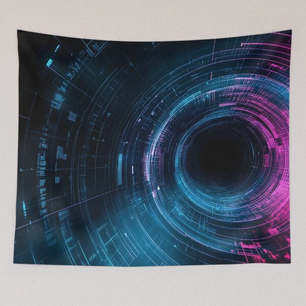 Item preview, Neon Pixel Art Grid with Vibrant Pink and Electric Blue designed and sold by Soul-Sparks.