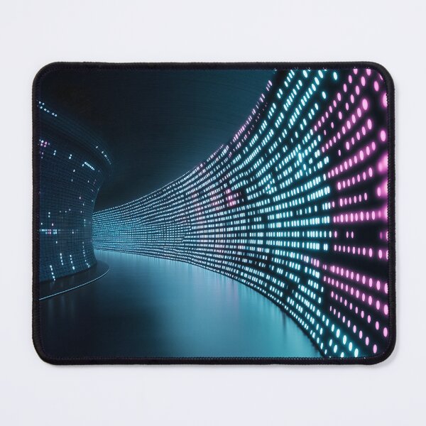 Item preview, Vibrant Neon Pink and Blue Pixelated Grid Design designed and sold by Soul-Sparks.