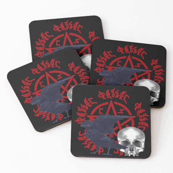 Item preview, Raven pentagram pattern, goth skull designed and sold by Kirei-Lily.