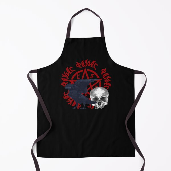 Item preview, Raven pentagram pattern, goth skull designed and sold by Kirei-Lily.