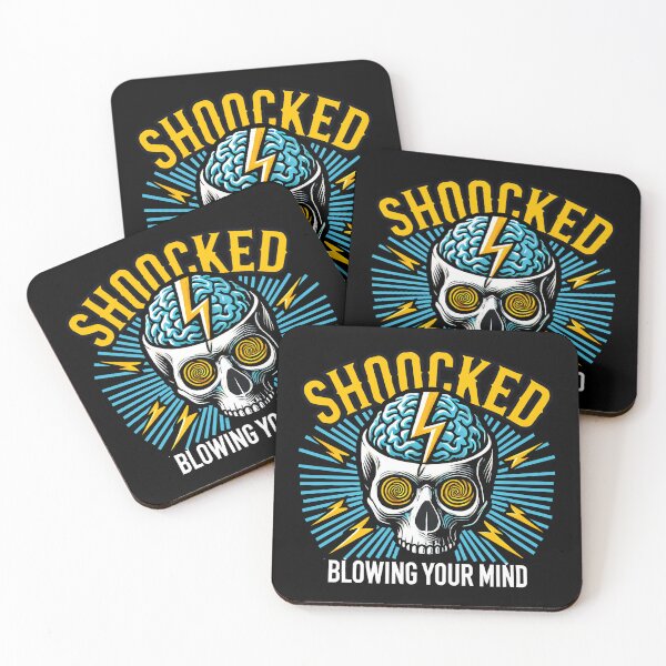 Item preview, Shocked Skull with Lightning Bolt and Vibrant Brain Design designed and sold by DrawHandArt.