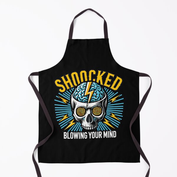 Item preview, Shocked Skull with Lightning Bolt and Vibrant Brain Design designed and sold by DrawHandArt.