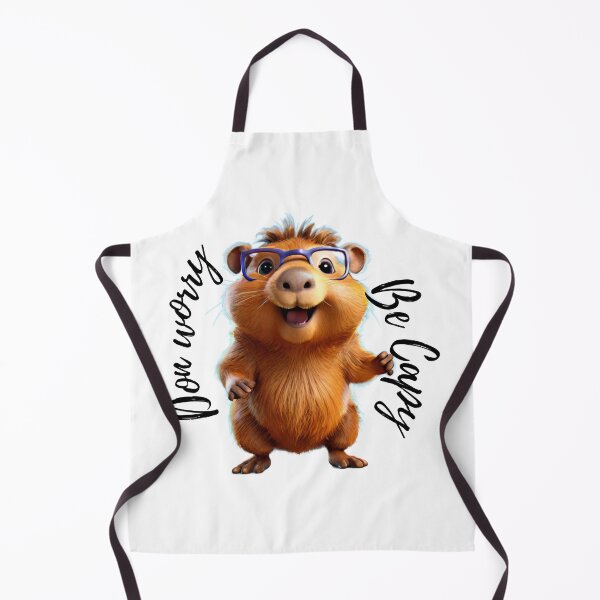Item preview, tender design capybara cheerful perfect gift for teenagers women and men adults phrase don't worry be capy stickers, designed and sold by Kikimarketplace.