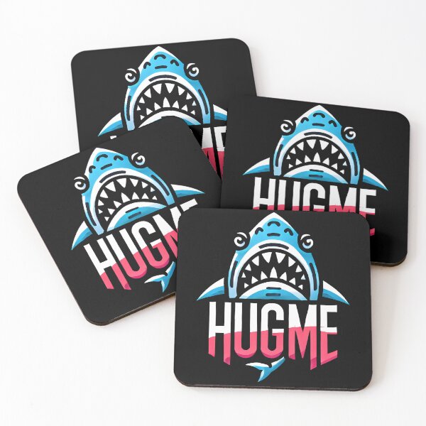 Item preview, Funny Shark Hug Me Design - Playful Blue Shark Cartoon Artwork for Ocean Lovers designed and sold by DrawHandArt.