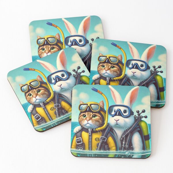 Item preview, Scuba Buddies – Cat & Rabbit Adventure designed and sold by Dogandesighn.