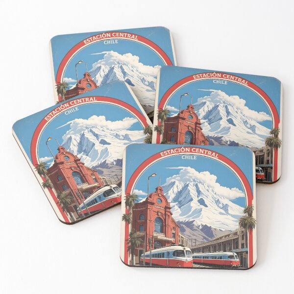 Item preview, Estacion Central Chile Retro Vintage Poster Tourism  designed and sold by TravelersGems.