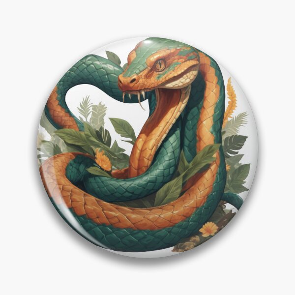 Item preview, vintage style snake designed and sold by estampavibe.