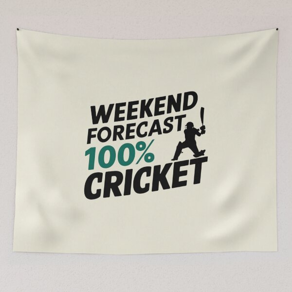 Artikelvorschau, Wochenendprognose 100 % Cricket entworfen und verkauft von Jollys-ArtShop.