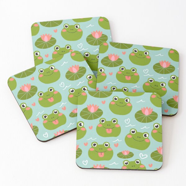 Item preview, Frolicking Frogs & Lotus Blossoms designed and sold by Furbulous Faces.
