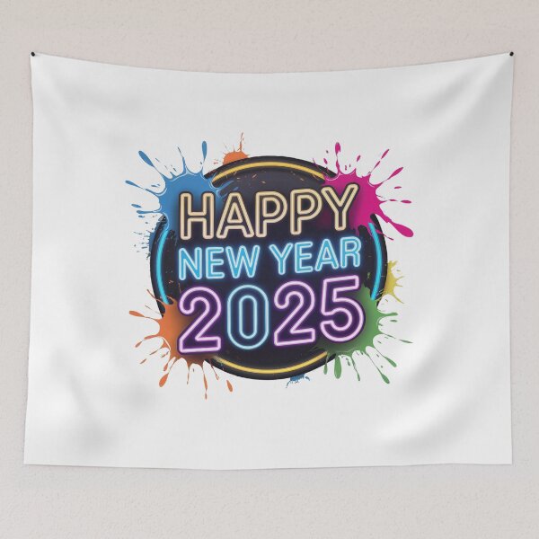 Item preview, Happy New Year 2025, Colorful Neon, Holiday designed and sold by FunnyShop4you.
