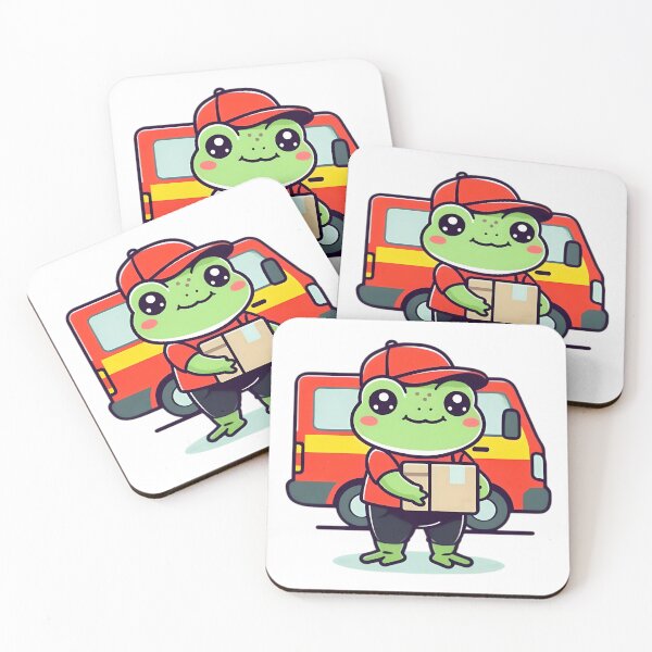 Item preview, A Cute Courier Driver Frog designed and sold by DWorriBHappi.