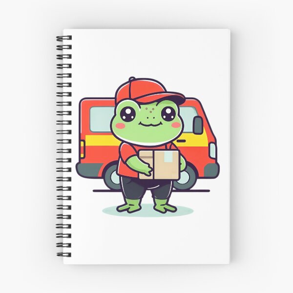 Item preview, A Cute Courier Driver Frog designed and sold by DWorriBHappi.