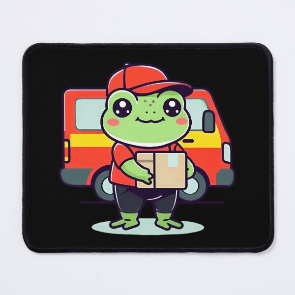 Item preview, A Cute Courier Driver Frog designed and sold by DWorriBHappi.