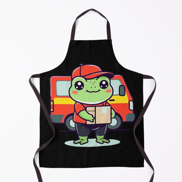 Item preview, A Cute Courier Driver Frog designed and sold by DWorriBHappi.