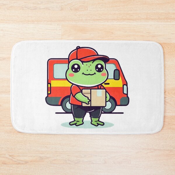 Item preview, A Cute Courier Driver Frog designed and sold by DWorriBHappi.