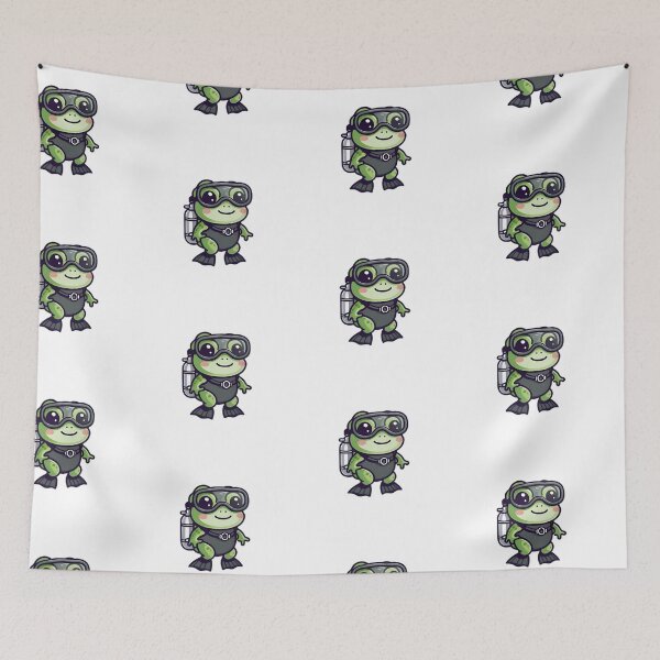 Item preview, A Cute Diver Frog designed and sold by DWorriBHappi.