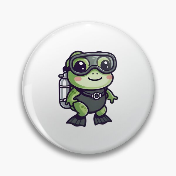 Item preview, A Cute Diver Frog designed and sold by DWorriBHappi.