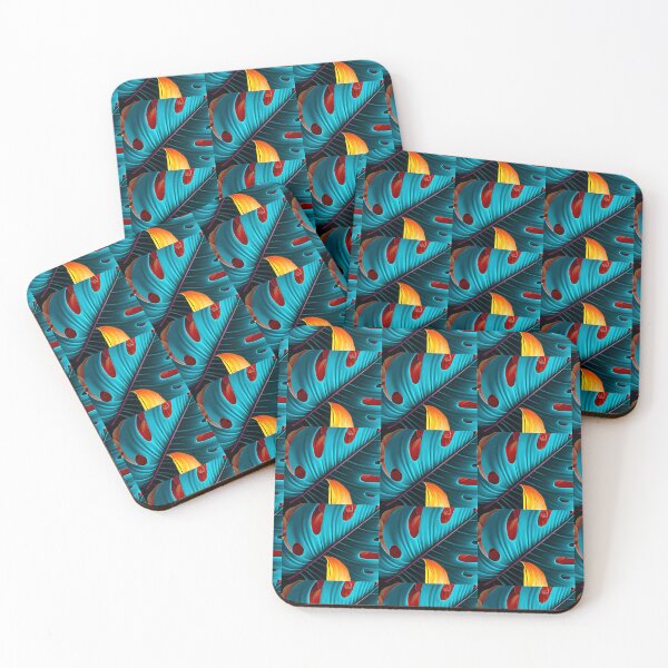 Item preview, Green Palm Leaf Pattern designed and sold by Patternflower.