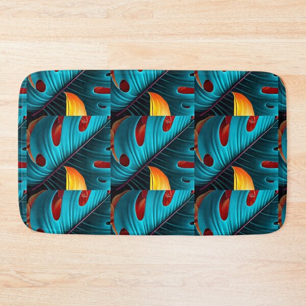Item preview, Green Palm Leaf Pattern designed and sold by Patternflower.