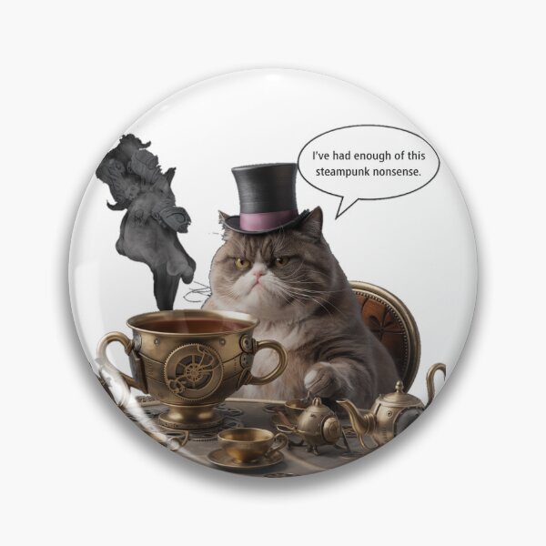 Artikelvorschau, Steampunk-Teeparty Grumpy Kitty #3 entworfen und verkauft von ChonkingHazard.