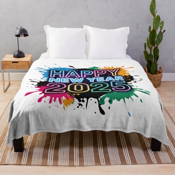 Item preview, Happy New Year 2025, Colorful Neon, Holiday designed and sold by FunnyShop4you.