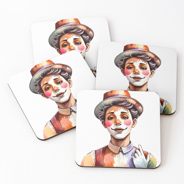 Item preview, Colorful Mime Watercolor Art Design designed and sold by Liseri.