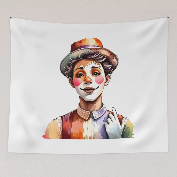 Item preview, Colorful Mime Watercolor Art Design designed and sold by Liseri.