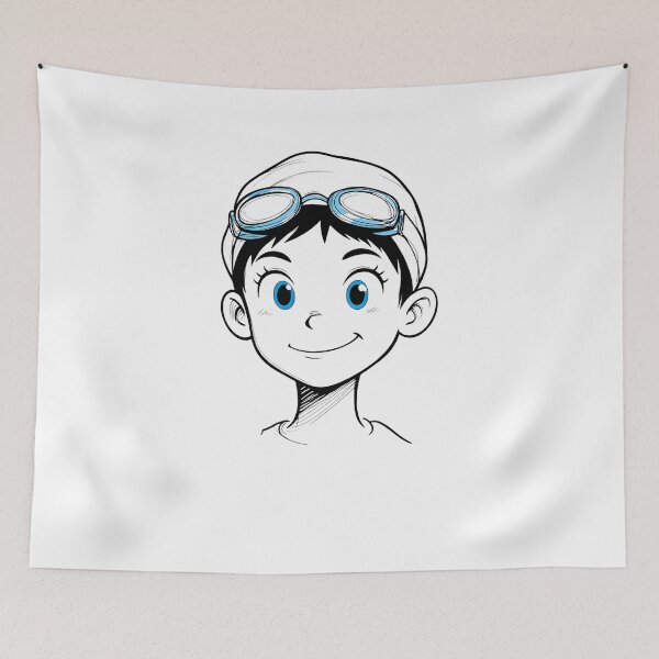 Item preview, Bright-Eyed Swimmer designed and sold by Zwembad Vergelijker.