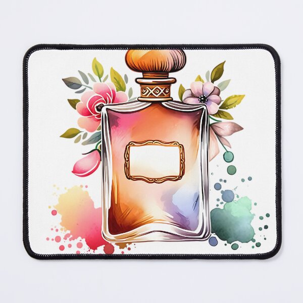 Item preview, Watercolor Perfume Bottle with Floral Accents designed and sold by Liseri.