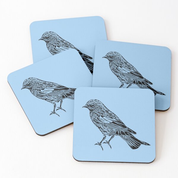 Item preview, Yellow Rumped Warbler Black Design  designed and sold by designsasstultd.