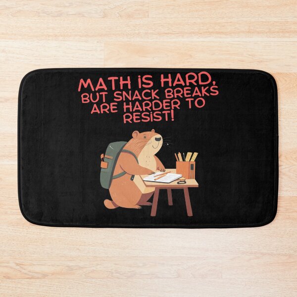Item preview, Funny Math Humor Capybara Design – Snack Breaks Are Harder to Resist! designed and sold by VisualArtsOasis.