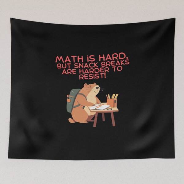 Item preview, Funny Math Humor Capybara Design – Snack Breaks Are Harder to Resist! designed and sold by VisualArtsOasis.
