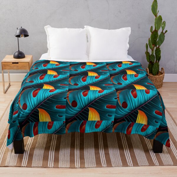 Item preview, Green Palm Leaf Pattern designed and sold by Patternflower.