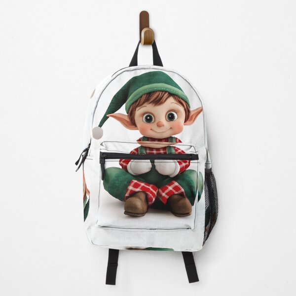 Item preview, Adorable Christmas Elf Sitting in Festive Outfit designed and sold by Amr Siam.