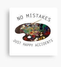 Bob Ross - No Mistakes Just Happy Accidents Canvas Print