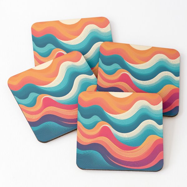 Item preview, An abstract wave patterns design in a flat vector style, using bold and contrasting colors. designed and sold by HEMRO.