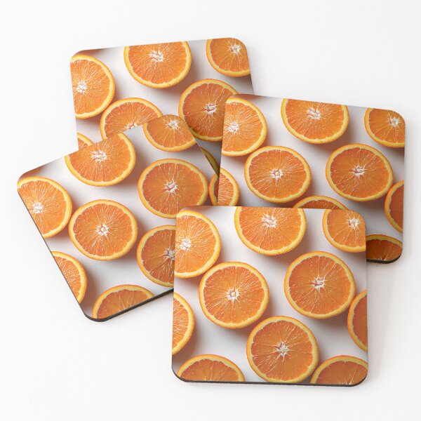 Item preview, Orange slices spread out on a white background designed and sold by TJprint.