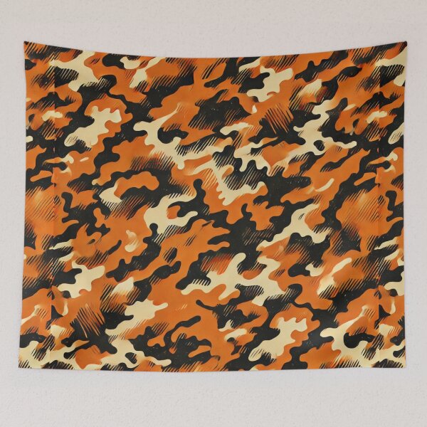Item preview, Wild Flame Orange Urban Camouflage designed and sold by Meta2Physical.