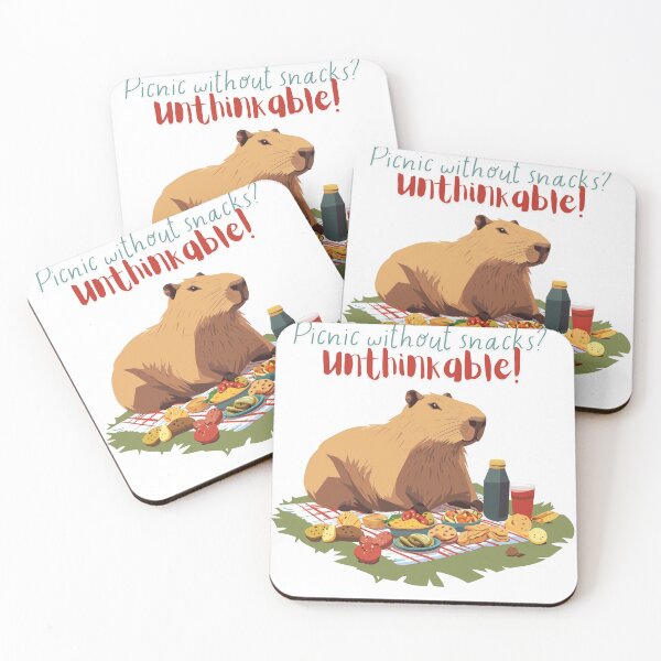 Item preview, Funny Capybara Picnic – Snacks Are Essential! designed and sold by VisualArtsOasis.