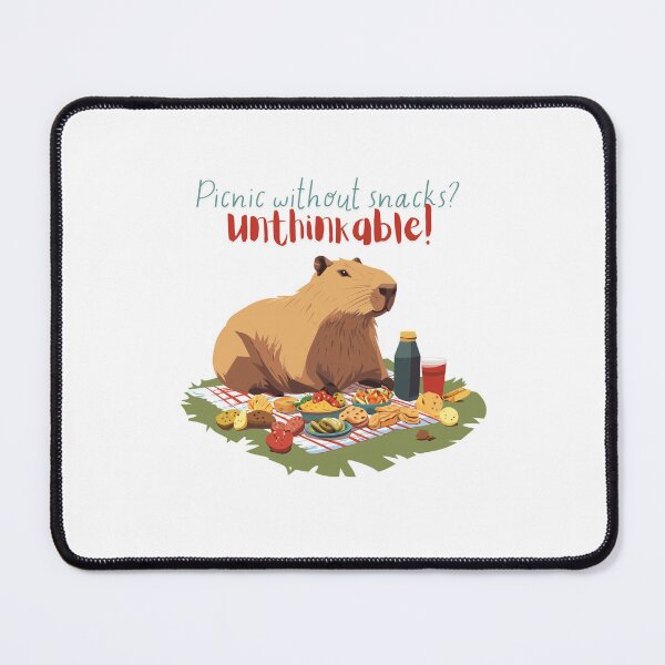 Item preview, Funny Capybara Picnic – Snacks Are Essential! designed and sold by VisualArtsOasis.