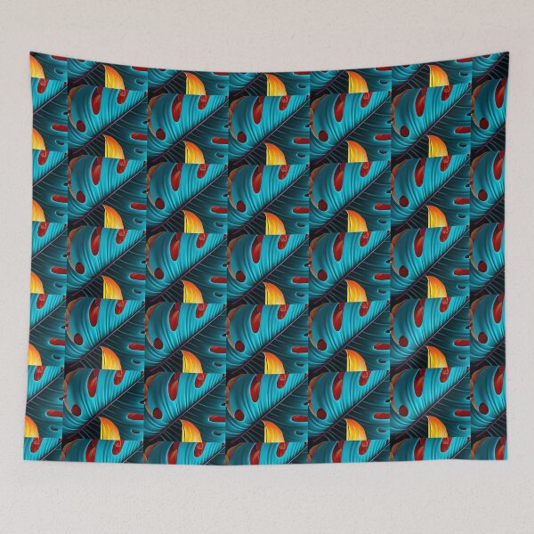 Item preview, Green Palm Leaf Pattern designed and sold by Patternflower.