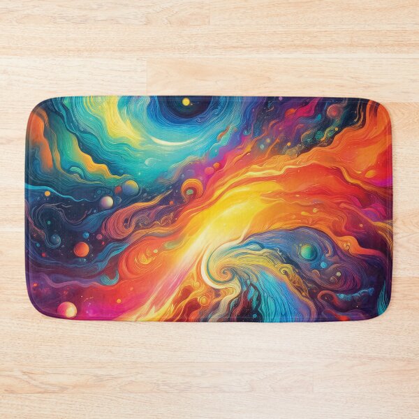 Item preview, A Chaotic, swirling galaxies design in bold and exaggerated colors. designed and sold by HEMRO.